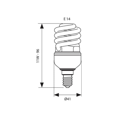 XS24 11W E14 4000K X SPIRAL