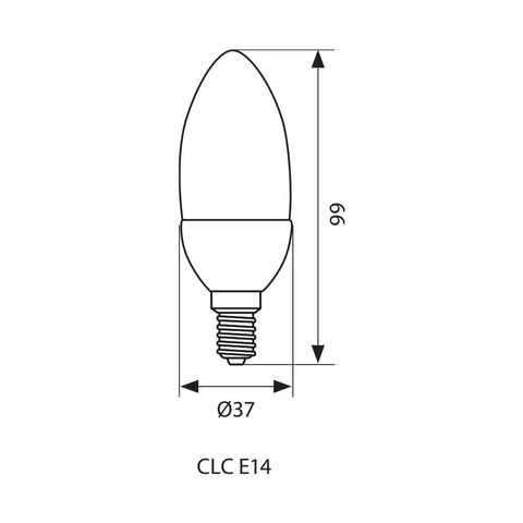 CLC 3;5W E14 CL 4000K CERAMIC LED