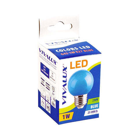 CL G45 1W E27 Blue COLORS LED