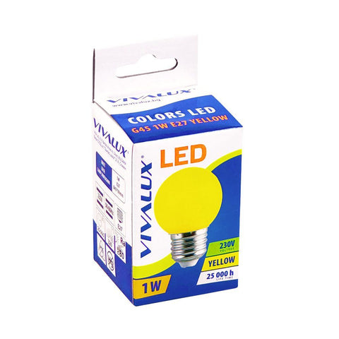 CL G45 1W E27 Yellow COLORS LED