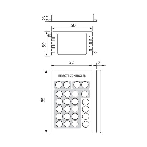 RGB IR controller 72W in 12V