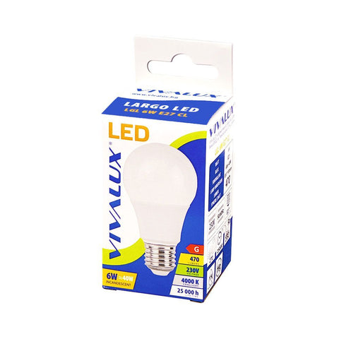 LGL 6W E27 CL 4000K LARGO LED