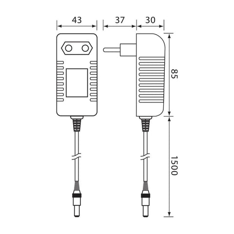 PLD 24W LED plug driver in 100-240V out 12VDC