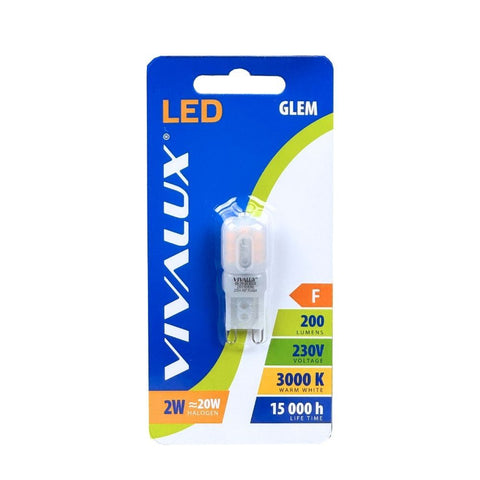 GM 2.5W G9 WW 3000K GLEM LED