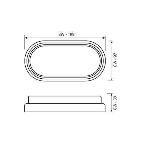 ELLIS/O LED 8W WH CL 4000K