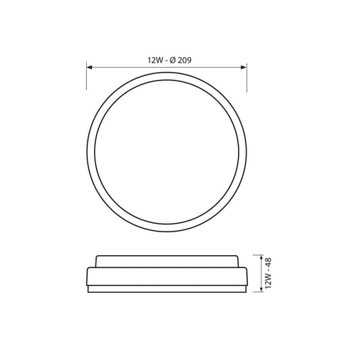 ELLIS/R LED 12W WH  CL 4000K