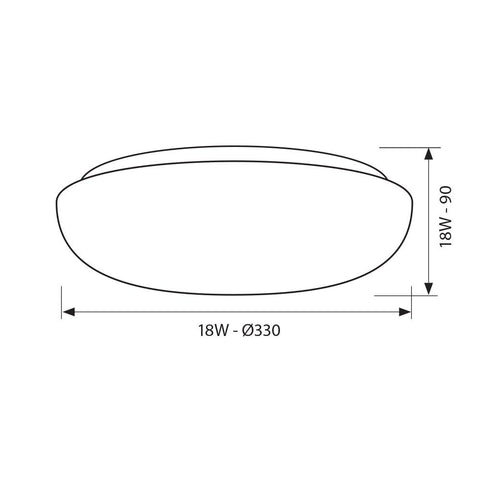 NUVOLA LED 18W CL 4000K