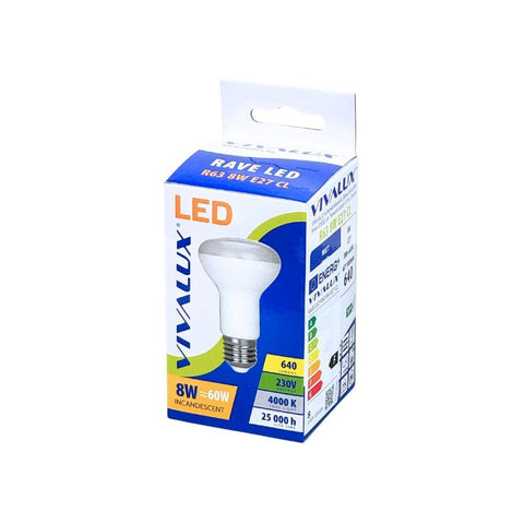 RAVE LED R63 8W E27 CL 4000K