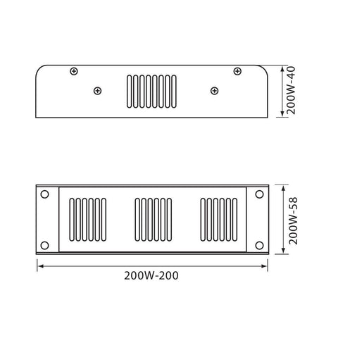 SMPD LED DRIVER 200W in 100-240V out 12VDC