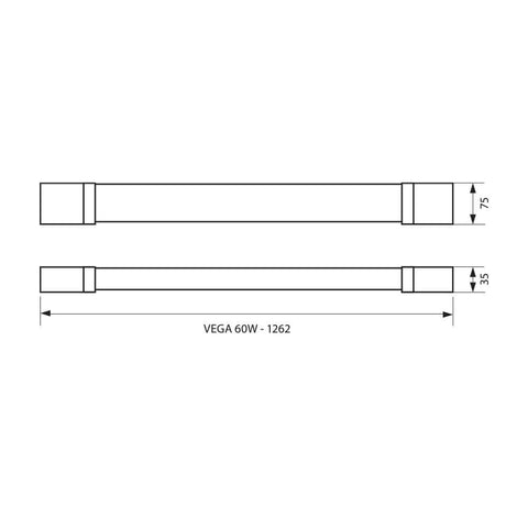 VEGA LED 60W 1200mm 4000K