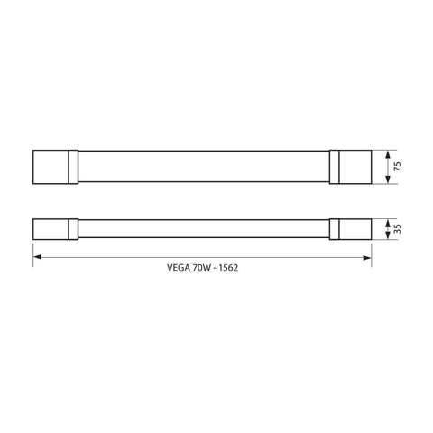 VEGA LED 70W 1500mm 4000K