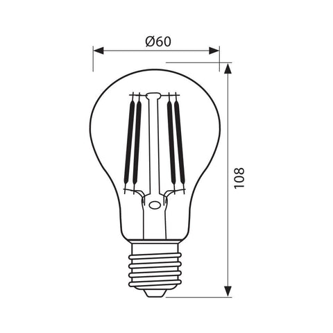 AFV60 LED 6W E27 2700K FLICK VINTAGE LED
