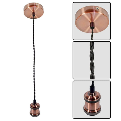 R6002 AN-BK RETRO antique copper/ black twisted cable