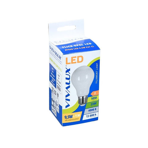 AFO60 LED 9.5W E27 CL 4000K FLICK OPAL LED