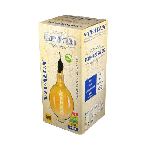 BTA180 LED 8W E27 2200K FLICK ART LED