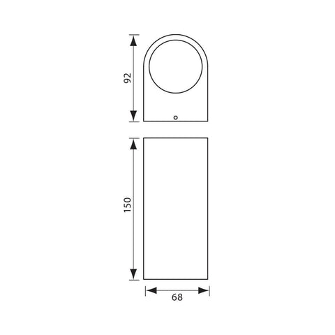 PORTO/R 2xGU10 BK IP44