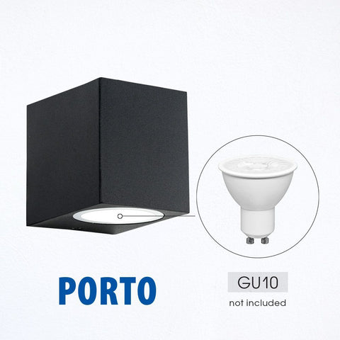 PORTO/SQ 1xGU10 BK IP44