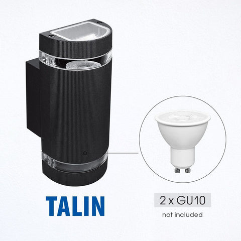 TALIN 2xGU10 BK IP44