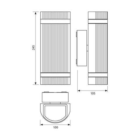 TALIN 2xGU10 BK IP44