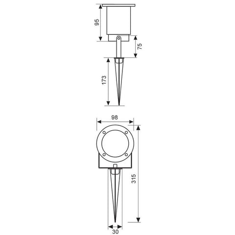 ACER/SP GU10 BK IP65