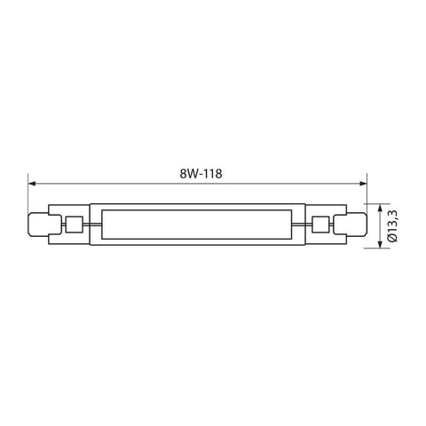 ARA LED 8W R7s CL 4000K