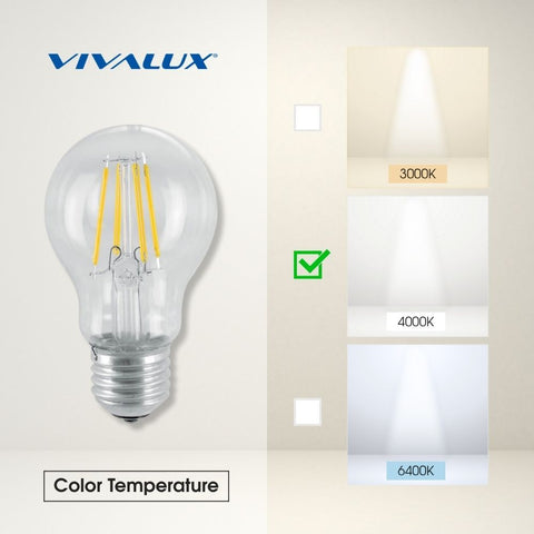 AF60 LED 10W E27 CL 4000K FLICK LED