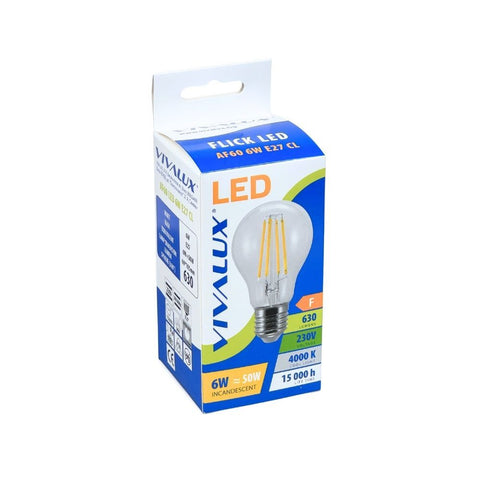 AF60 LED 6W E27 CL 4000K FLICK LED