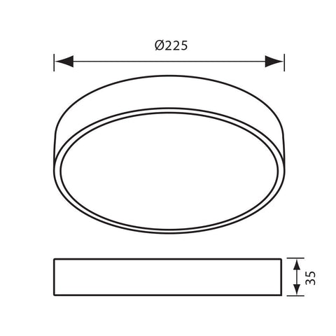 DARS LED 24W/BK CL-4000K
