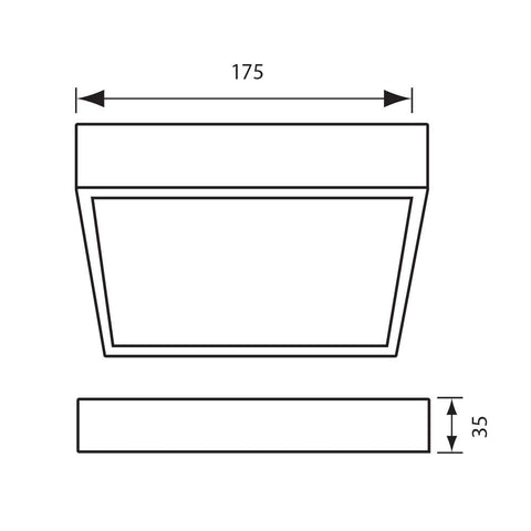HUGO LED 18W/BK CL-4000K