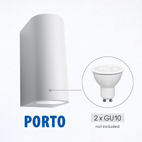 PORTO/R 2xGU10 WH IP44