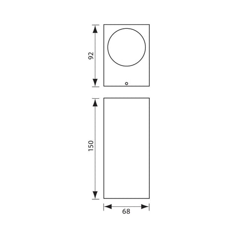 PORTO/SQ 2xGU10 WH IP44