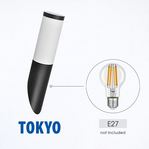 TOKYO/WI 1xE27 BK IP44