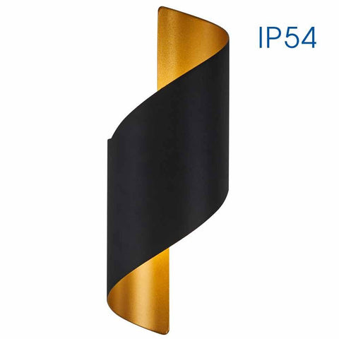 APOLLO LED 2x5W BK/G IP54 CL-4000K