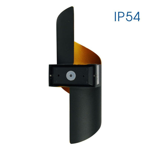 APOLLO LED 2x5W BK/G IP54 CL-4000K