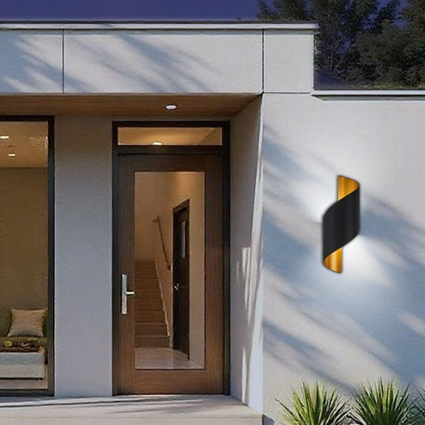 APOLLO LED 2x5W BK/G IP54 CL-4000K