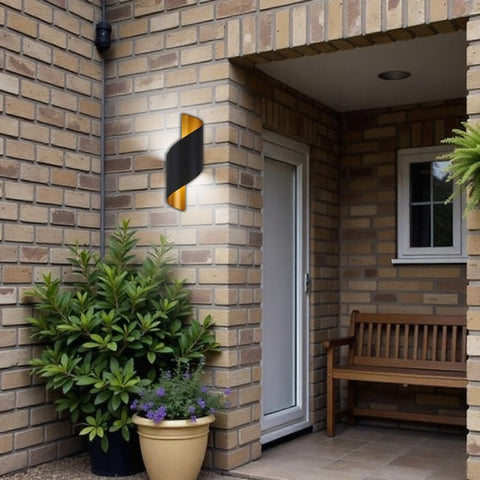 APOLLO LED 2x5W BK/G IP54 CL-4000K