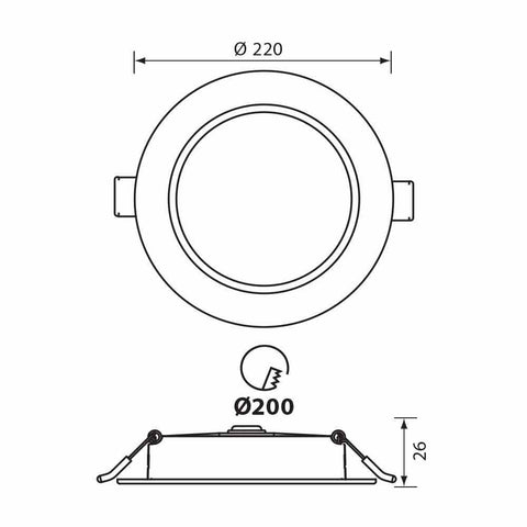 VERA LED 24W CCT DIP-switch