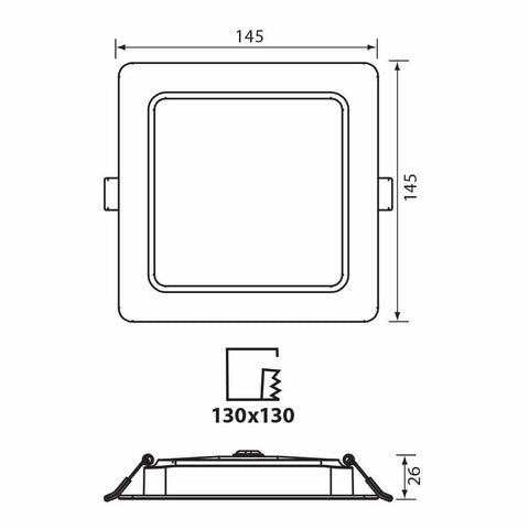 KAPI LED 12W CCT DIP-switch