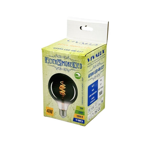 GFS95 LED 4W E27 1800K FLICK SMOKE LED