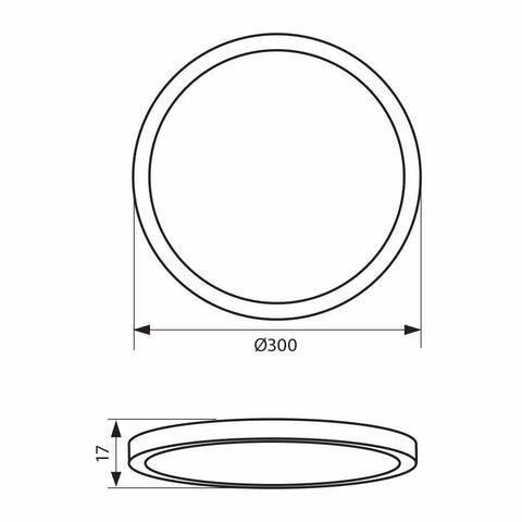 NEBULA LED 24W BK CCT-switch