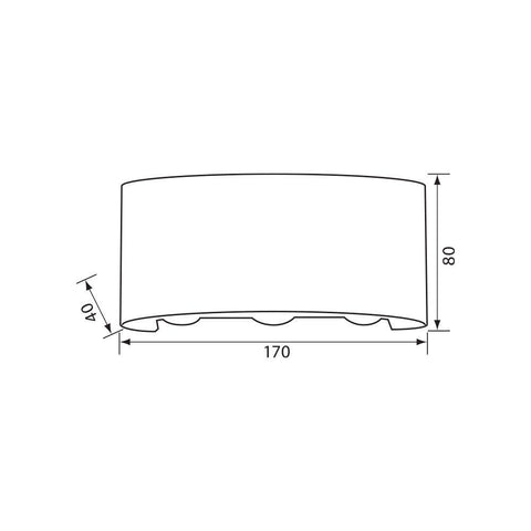 ARUBA LED 6W BK CCT-switch IP65