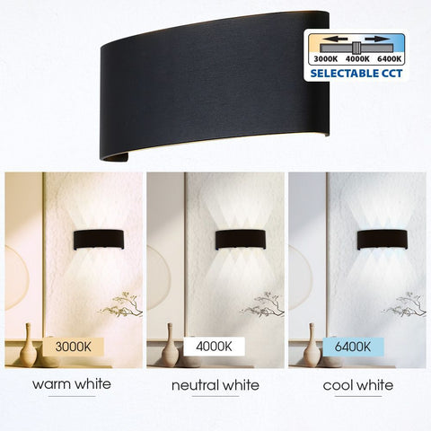 ARUBA LED 8W BK CCT-switch IP65