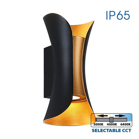 BOSTON LED 10W BK/G CCT-switch IP65