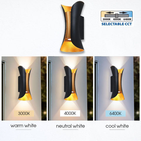 BOSTON LED 10W BK/G CCT-switch IP65