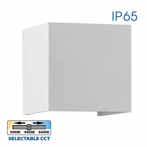 STARK LED 2x3W SQ/WH CCT-switch IP65