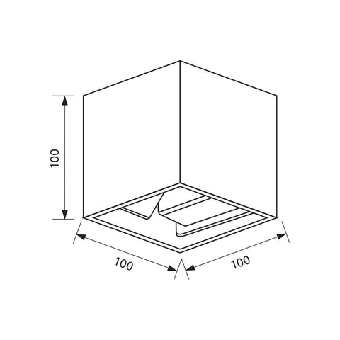 STARK LED 2x3W SQ/WH CCT-switch IP65