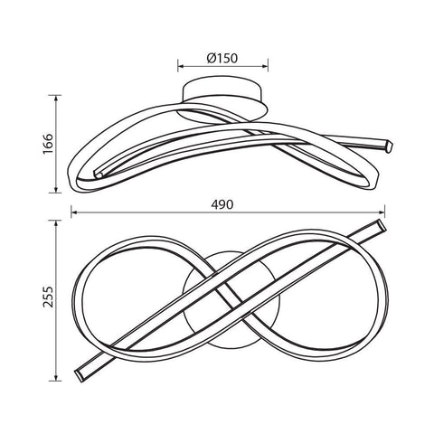 MIRAGE LED 33W BK CCT