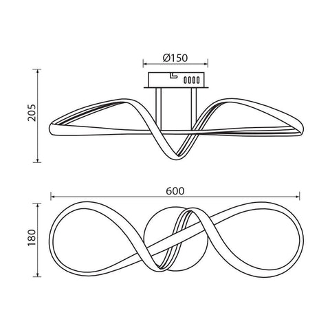 ETERNITY LED 36W BK CCT