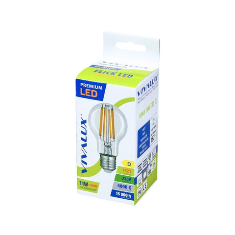 AF60 LED 11W E27 CL 4000K FLICK LED PREMIUM