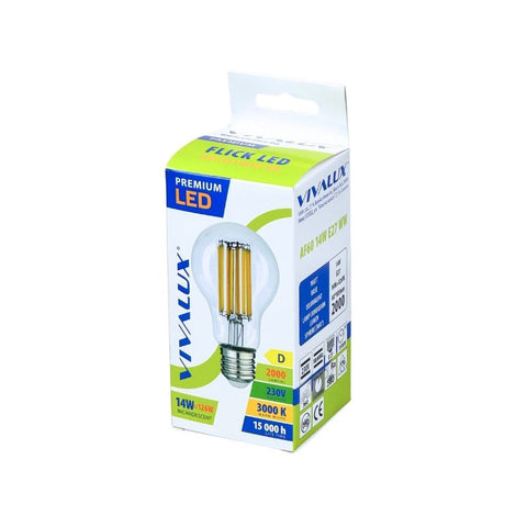 AF60 LED 14W E27 WW 3000K FLICK LED PREMIUM